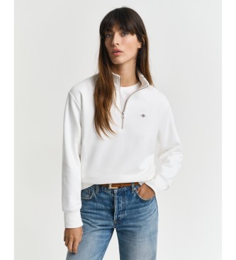 Gant para mujer. 4200561 Sudadera Shield con media cremallera beige (M), Casual, Algodón