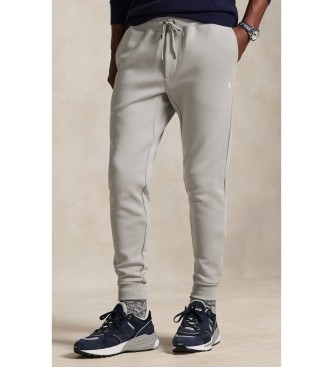 Polo Ralph Lauren para hombre. 710881518077 Pantalón jogger de punto doble gris (XL), Casual, Algodón