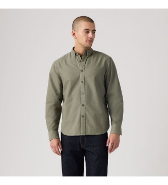 Levi's para hombre. A7210-0053 Camisa Authentic verde (L), Casual, Algodón, Manga larga