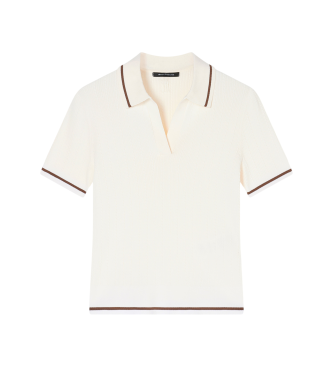 A|X Armani Exchange para mujer. XW001897AF10352U1003 Polo cropped blanco (M), Casual, Viscosa, Manga corta