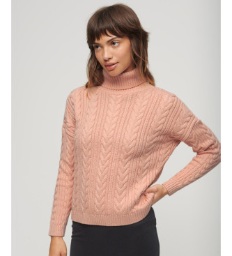 Para mujer. W6110393A Jersey de ochos con cuello vuelto y hombros caídos (XS), Casual, Algodón