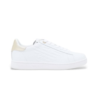 EA7 Unisex. 7X000331_AF10848 Classic Leather Sneakers White (40), Flat, None, Casual