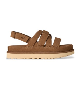 Para mujer. 1175122 Sandalias de piel Goldenstar Gleam (37), Plano, Ante, Velcro, Casual