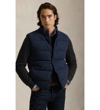 Polo Ralph Lauren Homem Azul, Marinho Para 710P03971001 Colete Estate-Rib Em Padrão Houndstooth Azul-Marinho (M), Casual, Algodão, Clássico