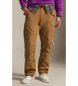 Polo Ralph Lauren para hombre. 710974518003 Pantalón cargo de loneta Classic Fit marrón (34/32), Casual, Algodón