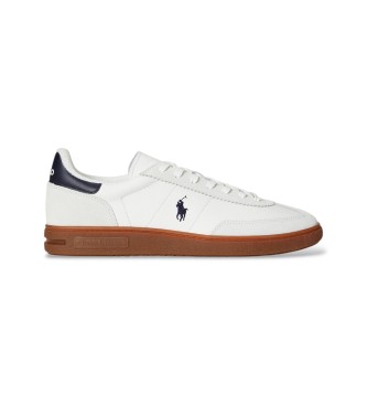 Polo Ralph Lauren Homem Branco Para 809973701005 Sapatilhas Bedford Em Camurça E Pele Em (44), Couro, Preto, Plano, Cordão, Casual