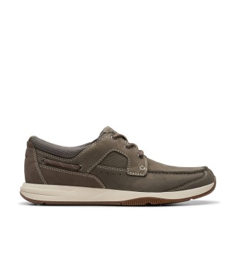 Clarksvoor mannen. 26176973 Sailview Lace leren bootschoenen (41), Leer, Plat, Veters, Casual