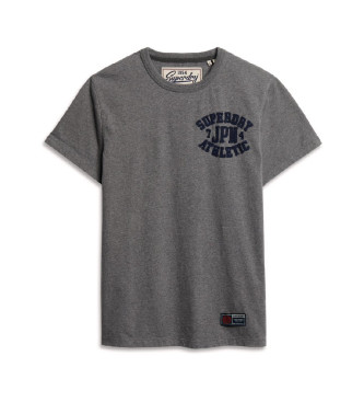 Superdryvoor mannen. M1012041A Vintage Athletic grijs T-shirt met korte mouwen en borstdetail (XXL), Casual, Katoen