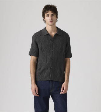Levi'svoor mannen. 0013G-0004 Kampshirt zwart (L), Casual, Katoen, Korte mouwen