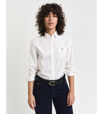 Gant para mujer. 4300470 Camisa Oxford Regular Fit blanco (36), Casual, Algodón, Manga larga
