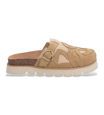 Para mujer. SNSMVS0 Zuecos de Piel Inserciones (36), Plano, Ninguno, Casual