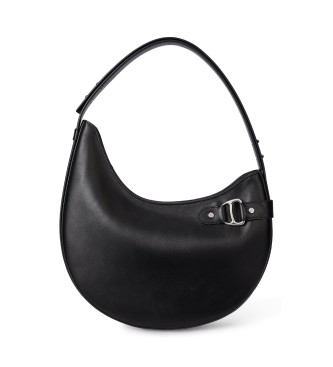 Lauren Ralph Laurenvoor vrouwen. 431980156002 Grote Tasha schoudertas van zwart leer (OSFA), Casual