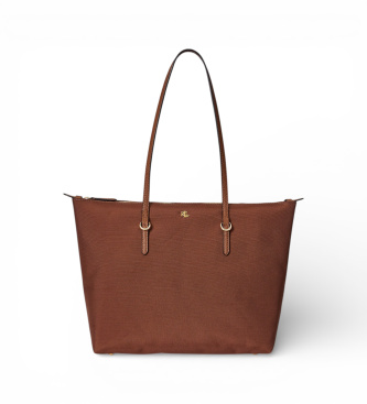 Lauren Ralph Lauren Per Donna. 431916737042 Borsa Tote Media Brown Keaton (Osfa), Marrone, Casual, Nylon Riciclato