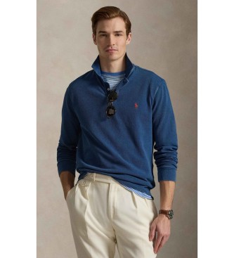 Polo Ralph Lauren para hombre. 710970583002 Polo de piqué Custom Slim Fit índigo marino (L), Azul, Casual, Algodón, Clásico, Manga larga