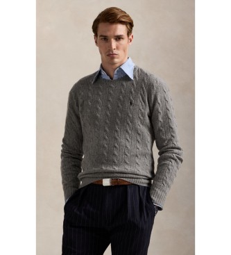Polo Ralph Lauren para hombre. 710876762012 Jersey de lana y cachemira gris (L), Casual