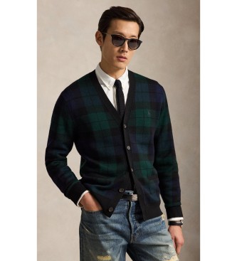 Polo Ralph Lauren Cárdigan de lana con cuadros verde