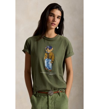 Polo Ralph Lauren Camiseta de algodón con Polo Bear verde