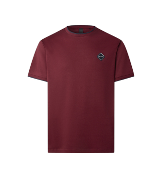 Hackett London för män. HM5000037 T-shirt Hs Badge rödbrun (3XL), Casual, Granat, Bomull, Kort ärm