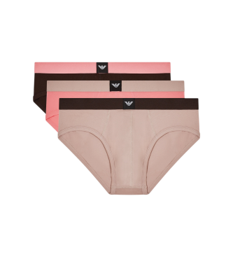 Para hombre. EM002154_AF20673 Set 3 Slips Essential Logolabel rosa, , (XXL), Homewear, Algodón