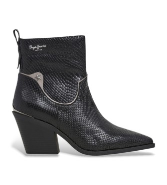 Para mujer. PLS500015 Botines de Piel Gina Snake (38), 3 a 5cm, Cremallera, Casual