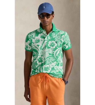 Polo Ralph Lauren för män. 710B13529001 Polotröja i tropisk piqué Custom Slim Fit grön (L), Casual, Bomull, Kort ärm