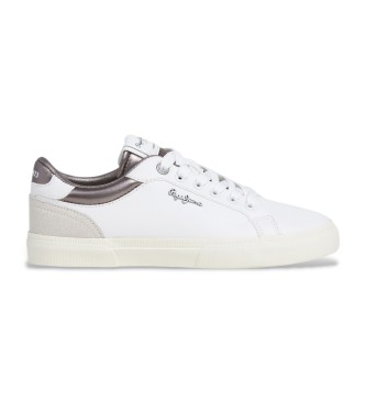 Pepe Jeansvoor vrouwen. PLS31588 Trainers Kenton Court wit (39), Plat, Veters, Casual