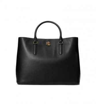 Lauren Ralph Lauren för kvinnor. 431876724004 Toteväska i läder Satchel Marcy i svart läder (OSFA), Casual, Hud