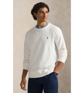 Polo Ralph Lauren para hombre. 710A12485005 Sudadera de rizo francés blanco (S), Casual, Algodón