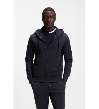 BOSS para hombre. 50555495 Sudadera con capucha y cremallera marino (L), Casual, Algodón