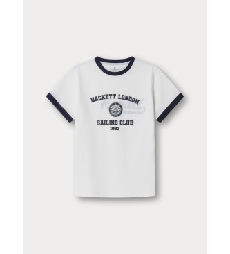 Hackett London Camiseta SAILING CLUB 1983 blanco ( )