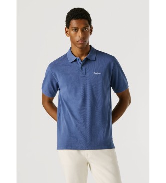 Pepe Jeansvoor mannen. PM5400087 Oscar blauw poloshirt (M), Casual, Katoen, Korte mouwen