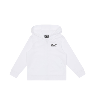 EA7voor jongens. 7B000064_AF10380 Core Identity sweatshirt van wit katoen (14años= 164cm), Casual, Sportief, Meerdere sporten, kinderkleding