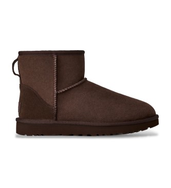 UGGvoor Vrouwen. 1016222 Leren Laarzen Classic Mini Ii Donkerbruin (39), Leer, Plat, Geen, Casual
