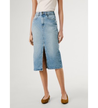 Pepe Jeansvoor Vrouwen. PL9011862WB Blauwe Midi-rok (M), Casual, Katoen, Denim