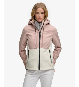 Superdry For Woman. W5012070A Pink Colourblock Trekker Jacket (Xl), Casual, Outdoor, Recycled Polister