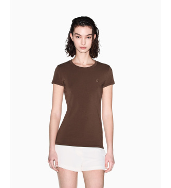 A|X Armani Exchange Camiseta Ajustada marrón
