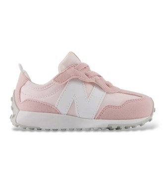 New Balance unisex Zapatillas de piel 327 New-B Hook & Loop rosa (65USA=23)
