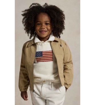 Polo Ralph Lauren Chaqueta Bayport de popelina de algodón marrón (6años= 124/134cm)