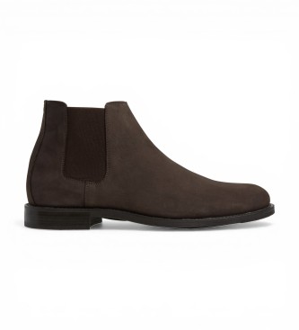 Hackett London para hombre. HMS200144 Botines de ante Hampton Chelsea marrón (40), Plano, Serraje, Ninguno, Casual