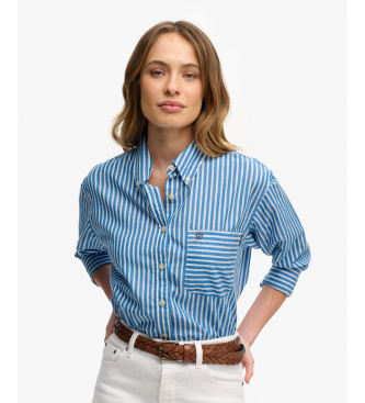 Superdry Camisa Poplin Relaxed azul