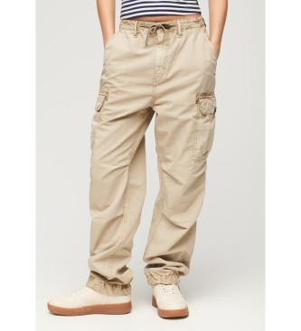 Superdry Pantalón cargo de talle bajo Para beige