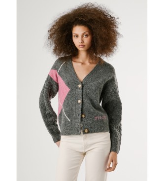 Pepe Jeans para mujer. PL7000038 Cárdigan Cecily gris (M), Casual, Acrílico