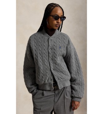 Polo Ralph Lauren para mujer. 211B30888001 Chaqueta de lana y cachemira gris (S), Casual