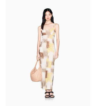 A|X Armani Exchange para mujer. XW002054AF21292F1060 Vestido Bodycon Finn beige (XS), Casual, Fiesta, Poliamida, Sin mangas / Tirantes