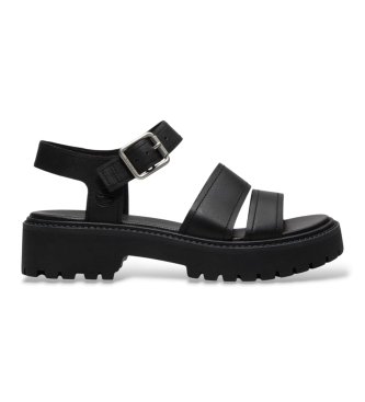 Timberland para mujer. TB0A2EJMW021 Sandalias de Piel con plataforma y tira trasera Stone Street negro (39 W), 1 a 3cm, Hebilla, Casual