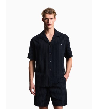Emporio Armani para hombre. EM000593_AF20430 Camisa Out marino (XL), Casual, Manga corta, Lyocell
