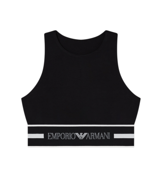 Emporio Armani para mujer. EW002960_AF19023 Top Everyday negro (S), Casual, Deportivo, Algodón, Multideporte, Sin mangas / Tirantes