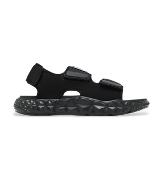 EA7 unisex. 7X000667_AF23654 Sandalias Water Kombat negro (45), Tela, Plano, Velcro, Casual, Beachwear
