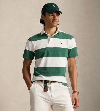 Polo Ralph Lauren para hombre. 710964538002 Camiseta de rugby Classic Fit verde (XS), Casual, Algodón, Manga corta