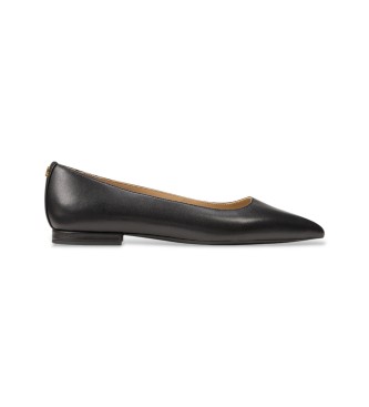 Lauren Ralph Lauren para mujer. 802P09039001 Bailarina Londyn de piel negro (36.5), Plano, Ninguno, Casual, Clásico